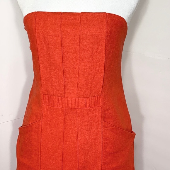 SOLD-Urban Outfitters Linen Blend Pocket SunDress - Picture 3 of 8